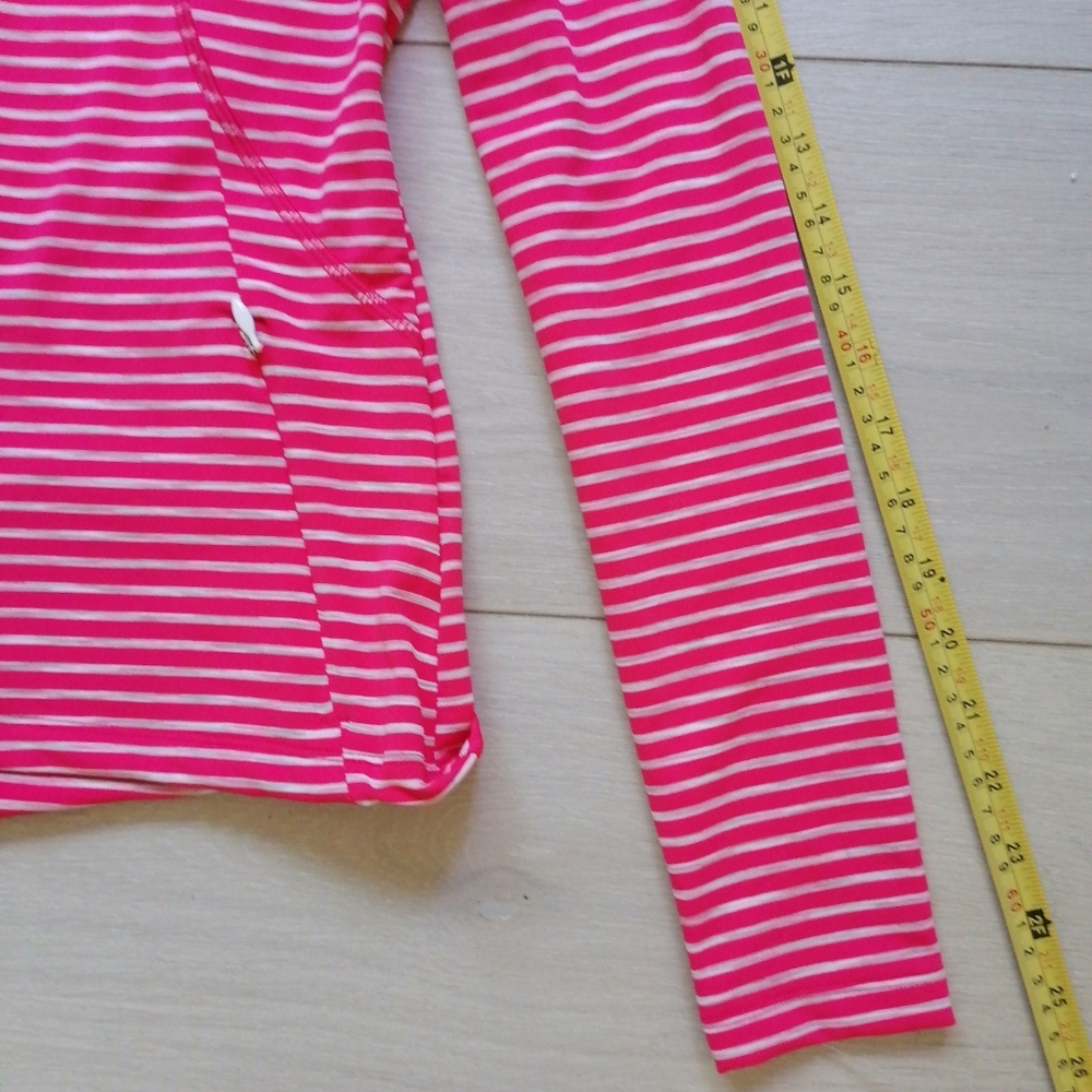NWT Lole Women Pink Full Zip Essential Stripe Jacket. Size XS - Picture 16 of 16